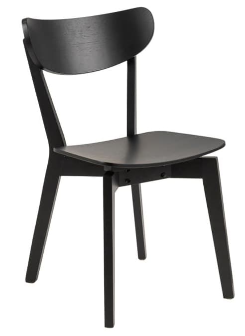 Sture Stol Ekfanér/Gummiträ Svart