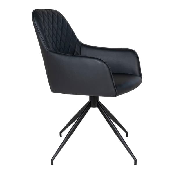 Spisestol, Harbo Drejestol, 62x56 cm, Sort