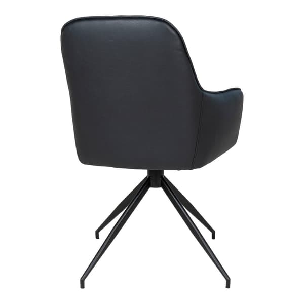 Spisestol, Harbo Drejestol, 62x56 cm, Sort