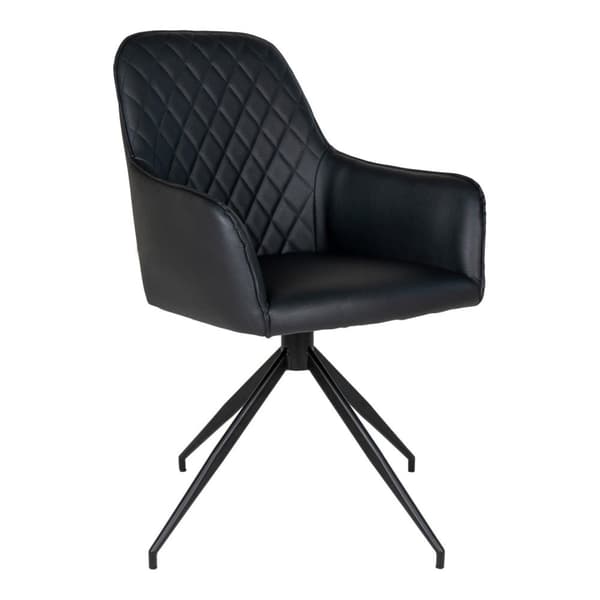 Spisestol, Harbo Drejestol, 62x56 cm, Sort