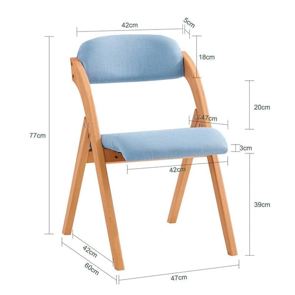 Foldbar Stol, FST92-BL, 47x60x77 cm, Brun
