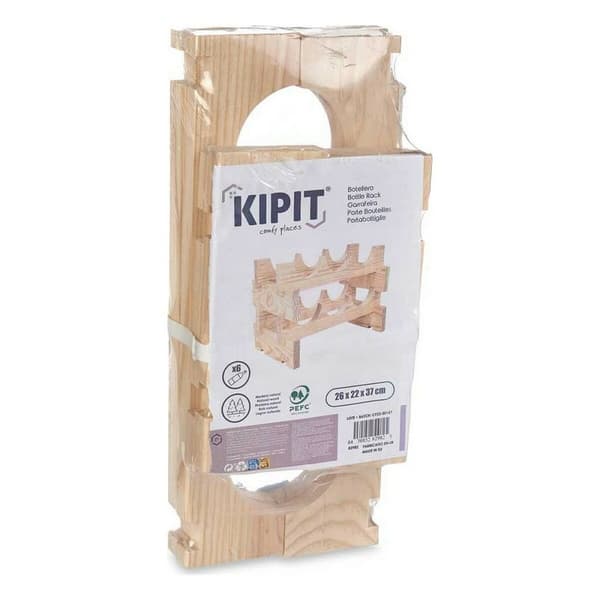Pulloteline Kipit GL6G Luonnollinen 36,5 x 21 x 25 cm 6 pulloa