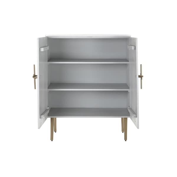 Skab DKD Home Decor Hvid Gylden Jern Mangotræ 85 x 45 x 110 cm BAR