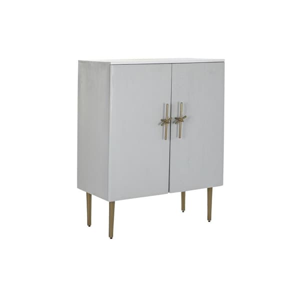 Skab DKD Home Decor Hvid Gylden Jern Mangotræ 85 x 45 x 110 cm BAR