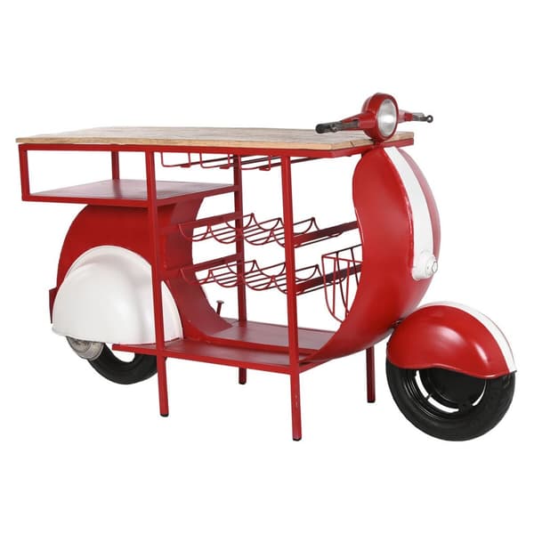Flaskereol Home ESPRIT Rød Metal 165 x 60 x 100 cm