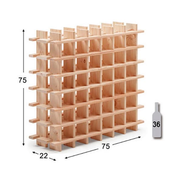 Flaskestativ Astigarraga Brun Furutre (75 x 22 x 75 cm)