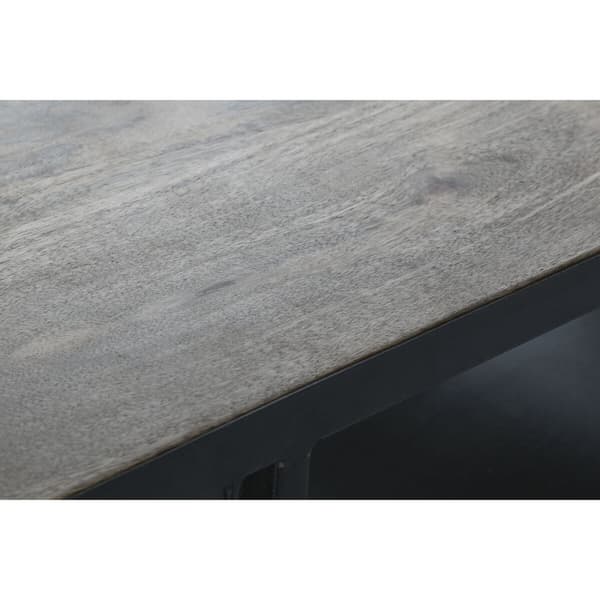Flaskestativ Home ESPRIT Brun Svart Jern Treverk av mangotre 195 x 70 x 106 cm