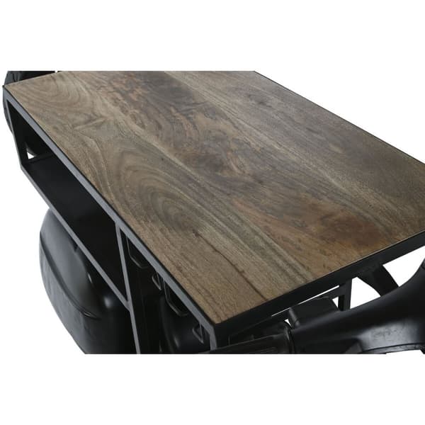Pulloteline Home ESPRIT Ruskea Musta Rauta Mangopuu 195 x 70 x 106 cm