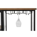 Pikkukuva 5 / 11: Pulloteline Home ESPRIT Musta Luonnollinen Puu Metalli Kristalli 102 x 32 x 60 cm