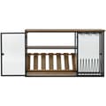 Pikkukuva 8 / 11: Pulloteline Home ESPRIT Musta Luonnollinen Puu Metalli Kristalli 102 x 32 x 60 cm