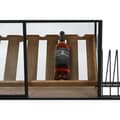 Miniatyrbilde 6 av 11: Flaskestativ Home ESPRIT Svart Naturell Tre Metall Krystall 102 x 32 x 60 cm