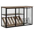 Miniatyrbilde 1 av 11: Flaskestativ Home ESPRIT Svart Naturell Tre Metall Krystall 102 x 32 x 60 cm