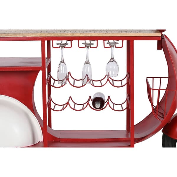 Pulloteline Home ESPRIT Punainen Metalli 165 x 60 x 100 cm