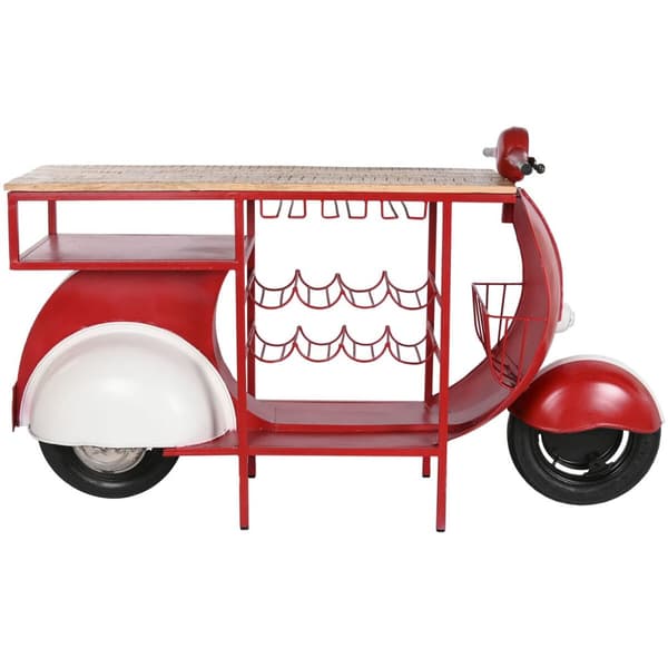 Pulloteline Home ESPRIT Punainen Metalli 165 x 60 x 100 cm