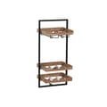 Miniatyrbilde 1 av 7: Flaskestativ Home ESPRIT Svart Naturell 35 x 25 x 75 cm