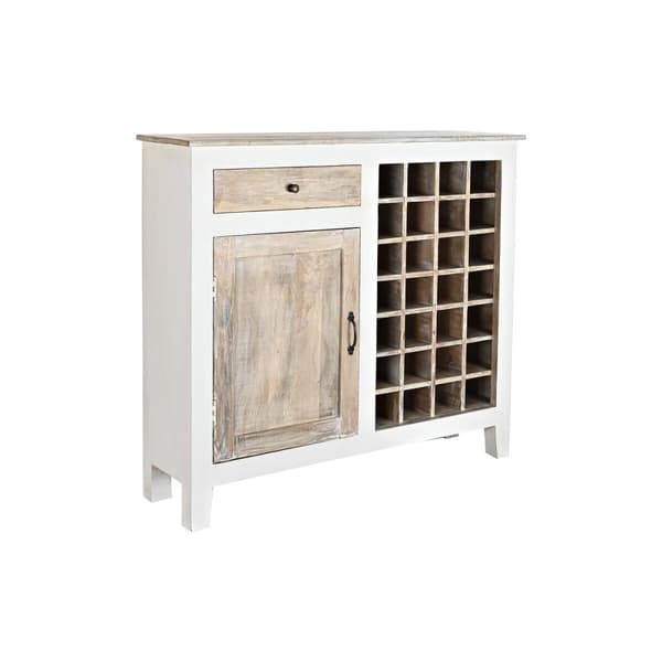 Flaskereol DKD Home Decor Natur Hvid Mangotræ (111 x 30 x 102 cm)
