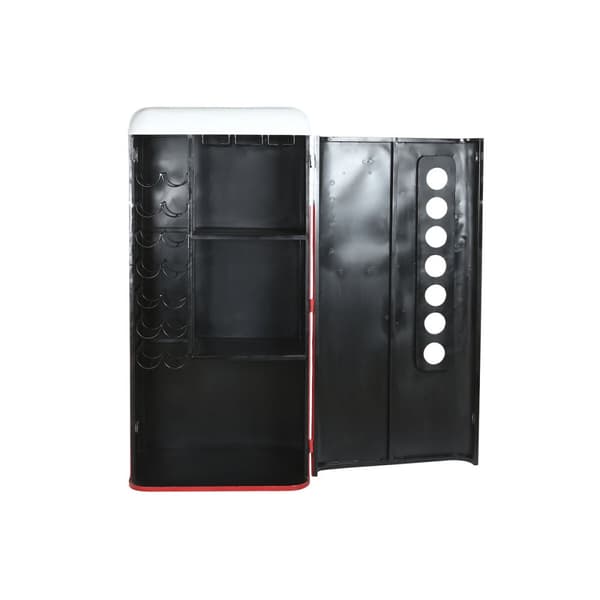 Flaskereol DKD Home Decor 70 x 44 x 151 cm Rød Hvid Jern