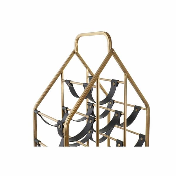 Flaskereol DKD Home Decor Sort Gylden Metal Plastik 37,5 x 24,5 x 82 cm