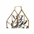 Miniatyrbilde 2 av 2: Flaskestativ DKD Home Decor Svart Gyllen Metall Plast 37,5 x 24,5 x 82 cm