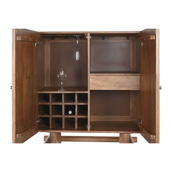 Flaskställ Home ESPRIT Naturell 90 x 45 x 156 cm