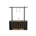 Miniatyrbillede 6 af 7: Flaskereol Home ESPRIT Sort Natur Metal Gran 90 x 36 x 150 cm