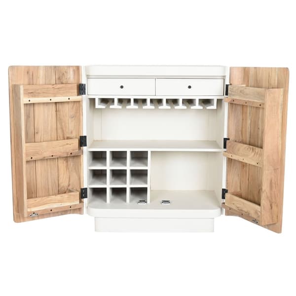 Flaskereol Home ESPRIT Hvid Natur 85 x 50 x 100 cm