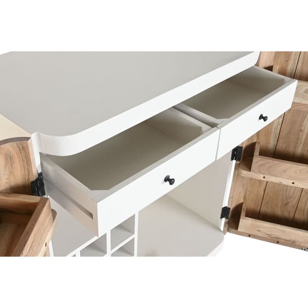 Flaskereol Home ESPRIT Hvid Natur 85 x 50 x 100 cm