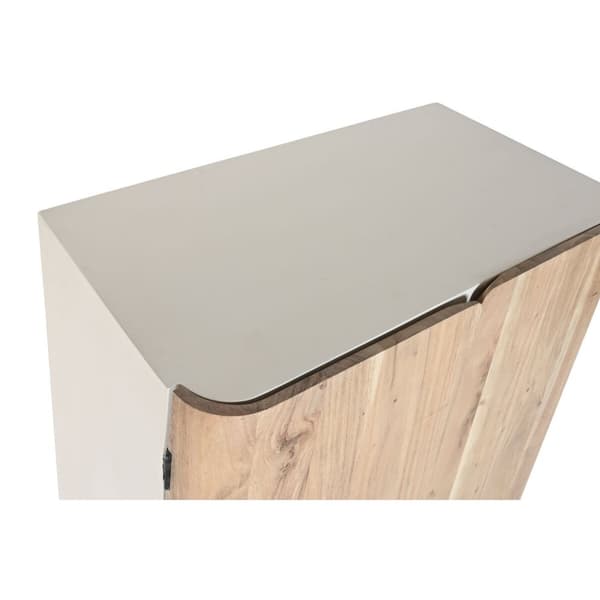 Flaskereol Home ESPRIT Hvid Natur 85 x 50 x 100 cm