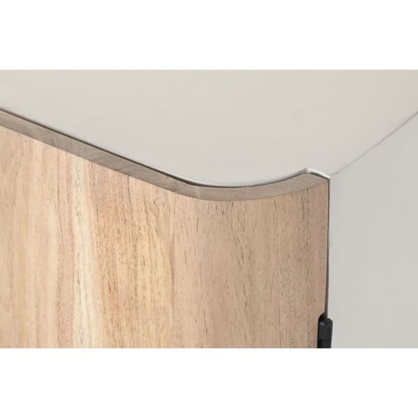 Flaskereol Home ESPRIT Hvid Natur 85 x 50 x 100 cm
