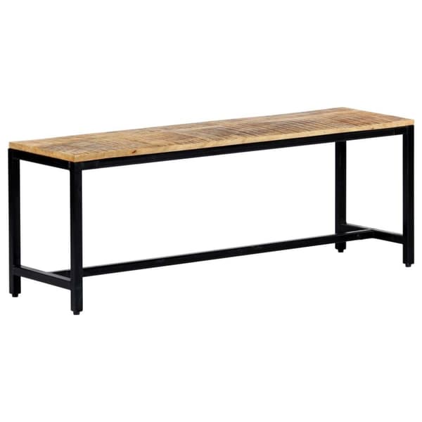 vidaXL Spisebenk 120 cm grov heltre mango