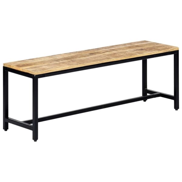 vidaXL Spisebenk 120 cm grov heltre mango