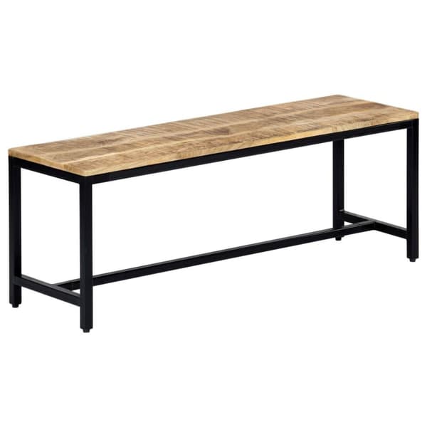 vidaXL Spisebenk 120 cm grov heltre mango