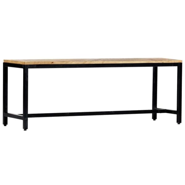 vidaXL Spisebenk 120 cm grov heltre mango