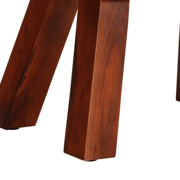 vidaXL bænk 38 cm gymnastikbukdesign ægte læder massivt mangotræ brun