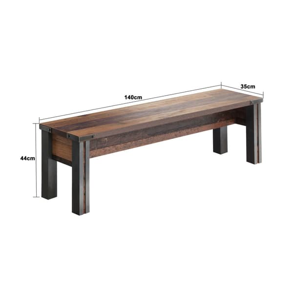 PrimePier benk old wood dekor, eiketre dekor.