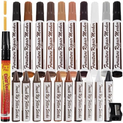 Stor reparationssats Möbelpennor för Trämöbler och Trägolv