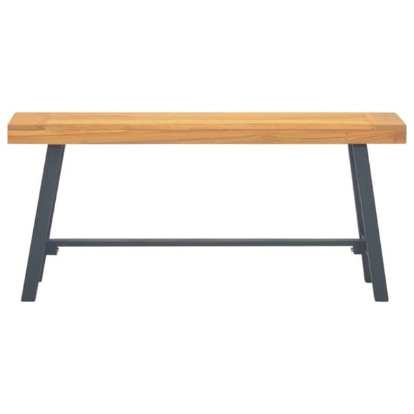 vidaXL Penkki 110 cm täysi tiikki
