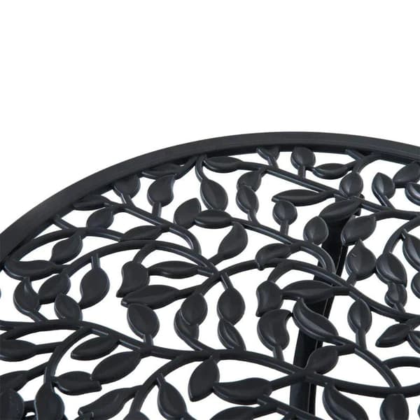 Rootz Bistro Set - Trädgårdsset i aluminium - Balkongset - Balkongmöbelset - Bistrobordsstolar - Trädgårdsmöbler - Svart