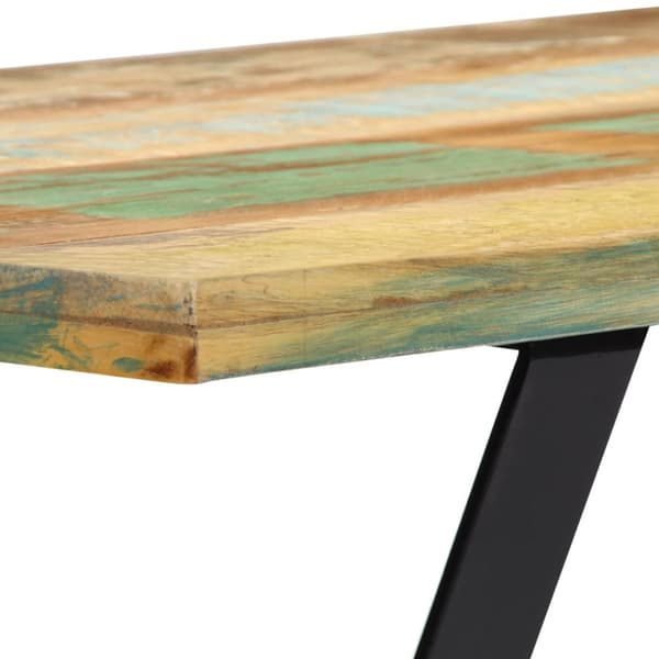 bænk 110 cm massivt genbrugstræ
