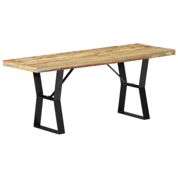 bænk 110 cm massivt genbrugstræ