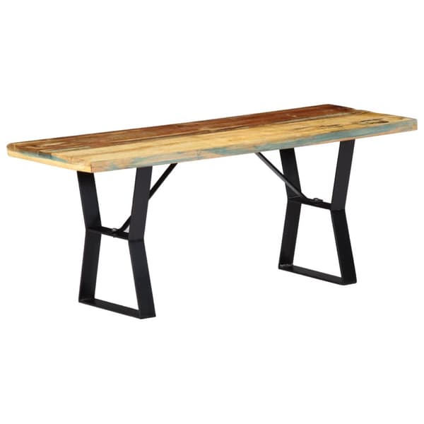 bænk 110 cm massivt genbrugstræ