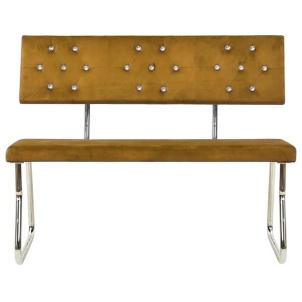 Bänk 110 cm brun sammet