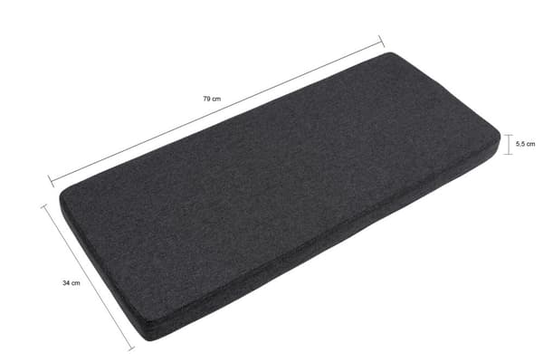 Betty dyna för bänk 80x33cm grå.