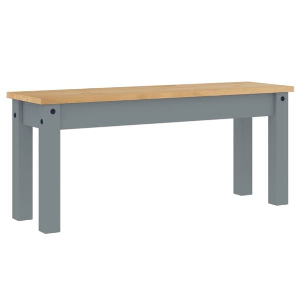vidaXL Ruokapenkki Panama harmaa 105x30x45 cm täysi mänty