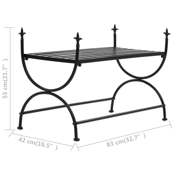 vidaXL Penkki vintagetyyli metalli 83x42x55 cm musta -  Keittiö- & ruokapöydän penkit