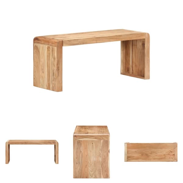 The Living Store Penkki 110x38x46 cm täysi akaasiapuu -  Keittiö- & ruokapöydän penkit