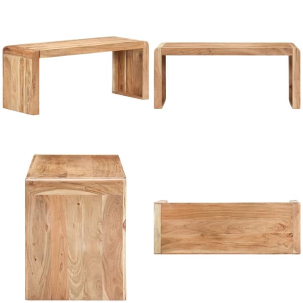Bänk 110x38x46 cm massivt akaciaträ - Bänk - Bänkar - Home & Living