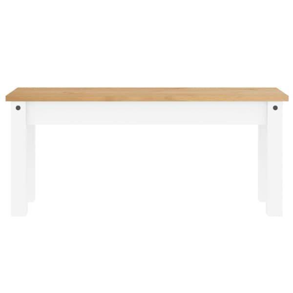 spisebordsbænk Panama 105x30x45 cm massivt fyrretræ hvid