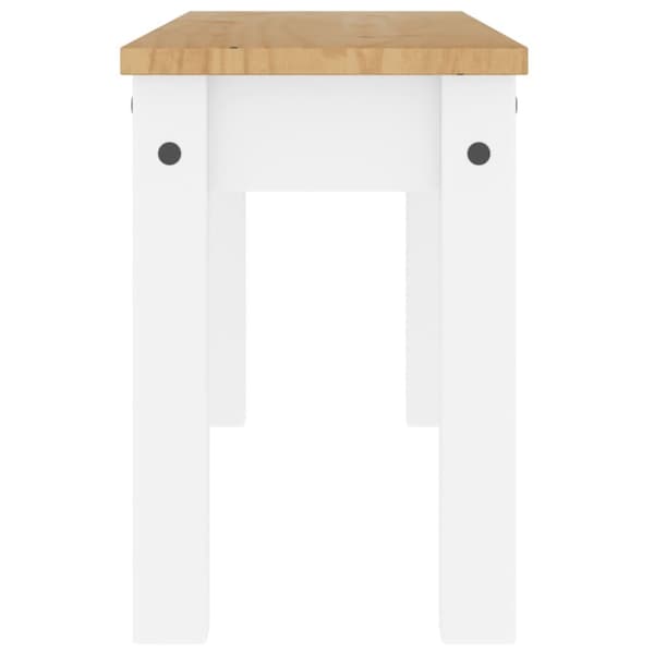 spisebordsbænk Panama 105x30x45 cm massivt fyrretræ hvid