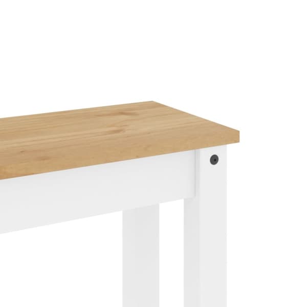 spisebordsbænk Panama 105x30x45 cm massivt fyrretræ hvid